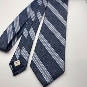 Joseph Abboud Mens Silk Striped Blue Necktie